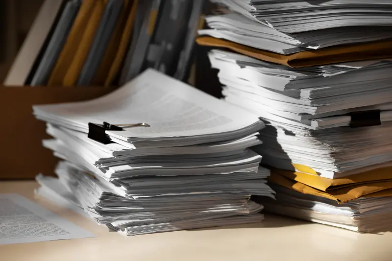 Office paperwork removal